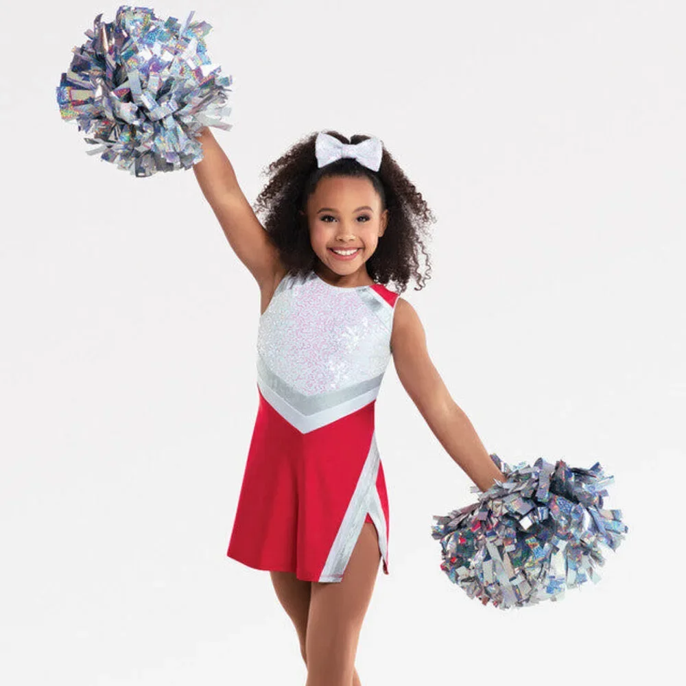 Pre-Owned Dance Costume XL Child Red RevolutionRC22756 Jazz Hip Hop Cheer Dress